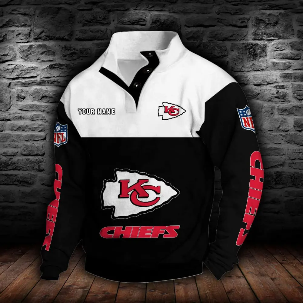 Kansas City Chiefs Personalized Colorful Stand Collar Sweatshirt