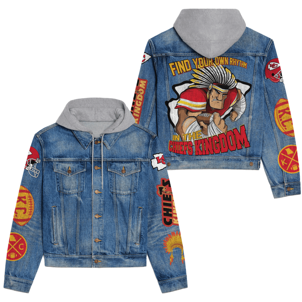 Kansas City Chiefs Premium Hooded Denim Jacket