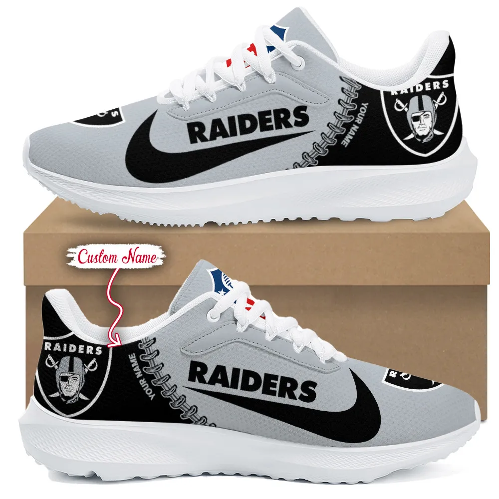 Las Vegas Raiders Lightweight Running Shoes – Patch Decor