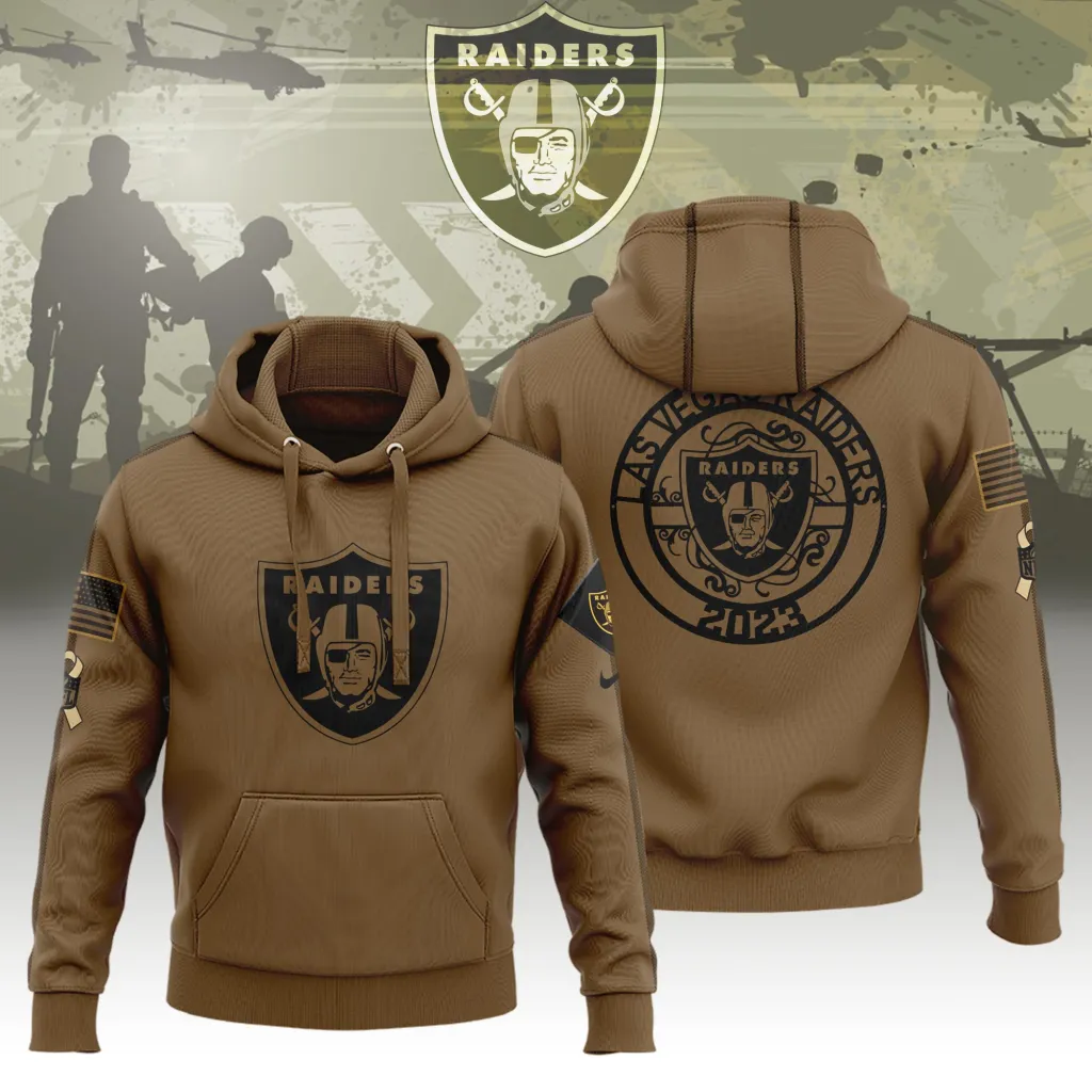 Las Vegas Raiders Limited Edition Brown Veterans Hoodie