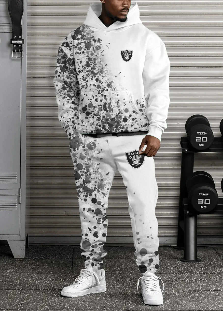 Las Vegas Raiders Pullover Hoodie And Sweatpants Set