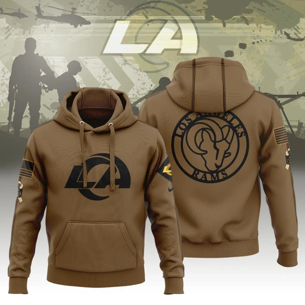 Los Angeles Rams Limited Edition Brown Veterans Hoodie