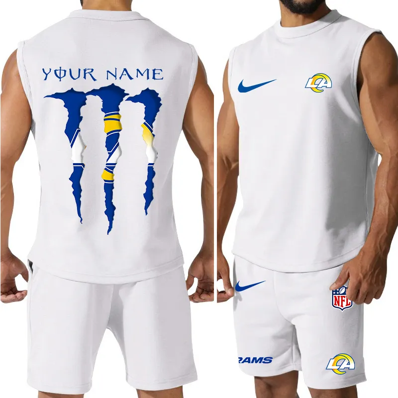 Los Angeles Rams Men’s Colorful Combo Jersey Tank Top And Shorts Set