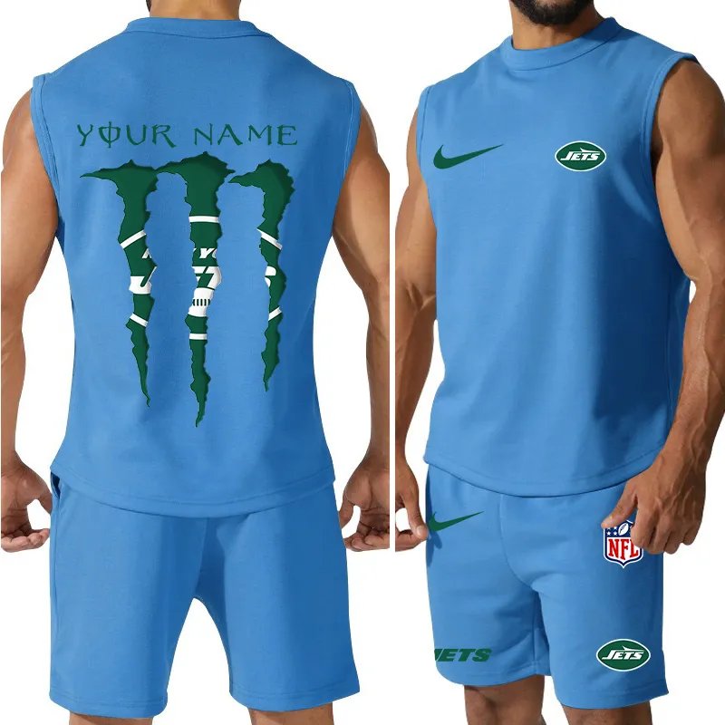 Men’s New York Jets Colorful Combo Jersey Tank Top And Shorts Set