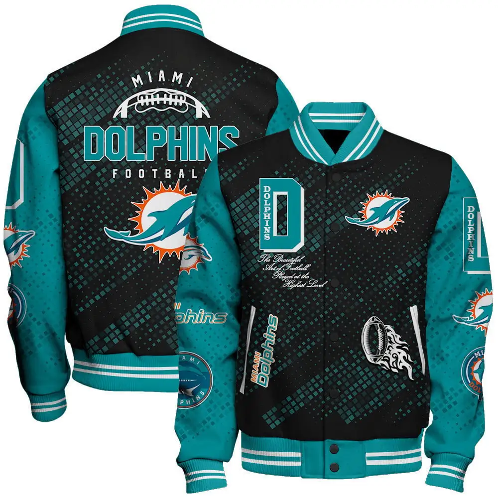 Miami Dolphins Football Unisex Varsity Jacket