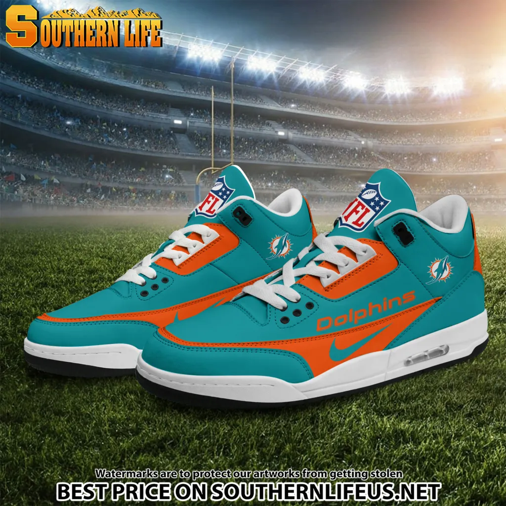 Miami Dolphins Jd3 New Sport Football Sneakers