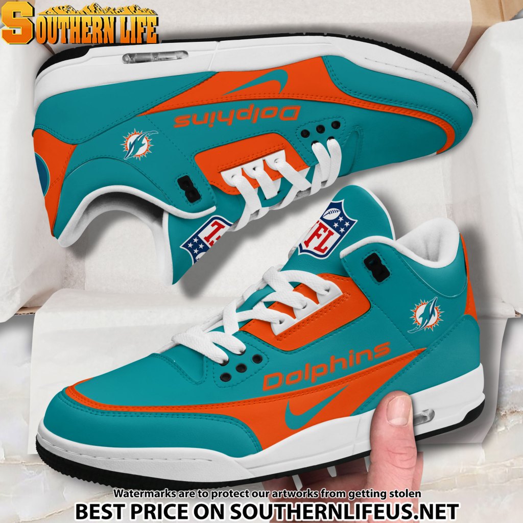 Miami Dolphins Jd3 New Sport Football Sneakers