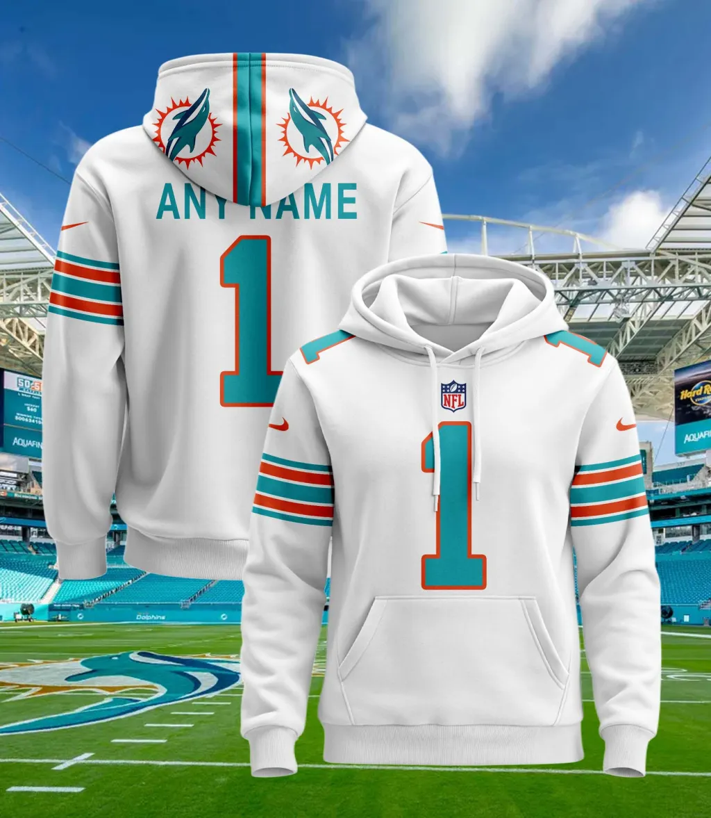 Miami Dolphins Personalized Football Hoodie Style Jersey