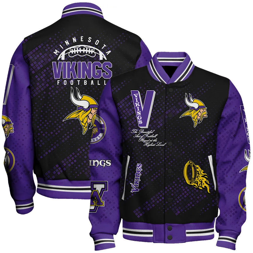 Minnesota Vikings Football Unisex Varsity Jacket