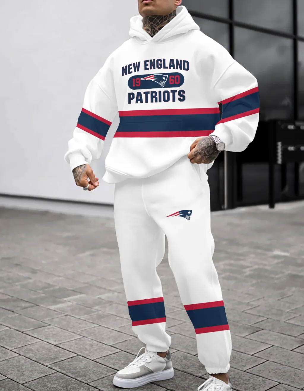 New England Patriots Pullover Hoodie And Sweatpants Set