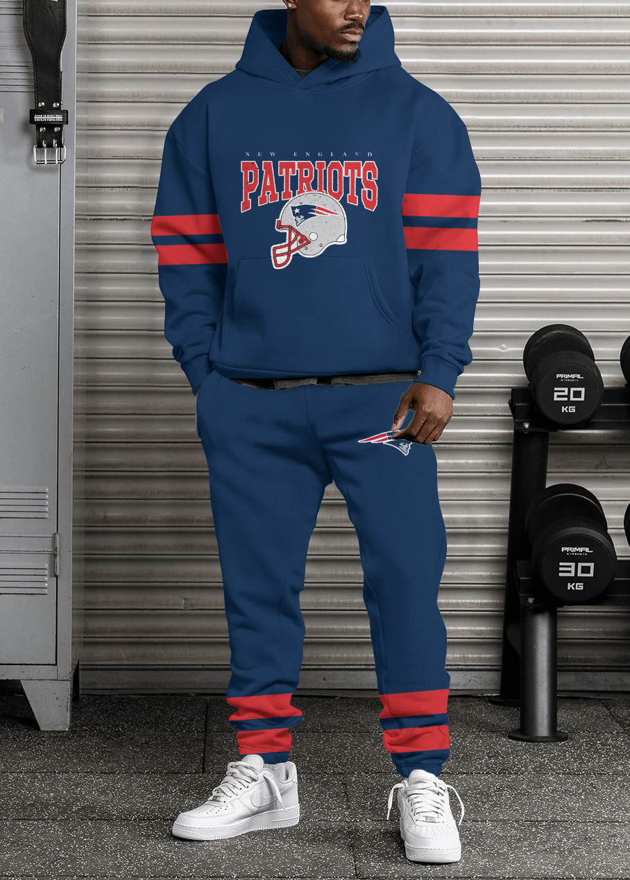 New England Patriots Pullover Hoodie And Sweatpants Set