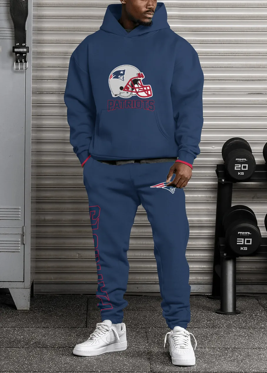 New England Patriots Pullover Hoodie And Sweatpants Set