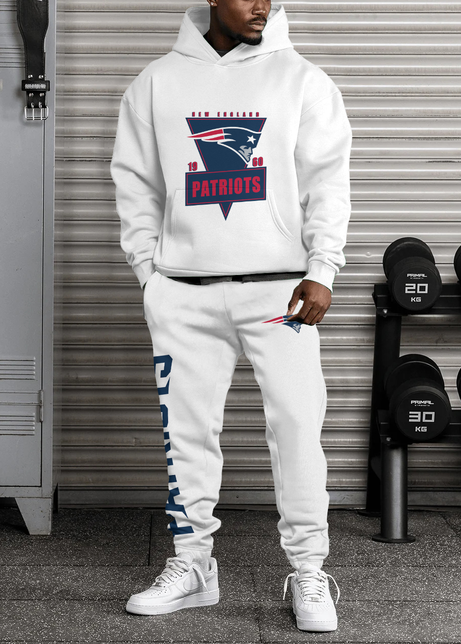 New England Patriots Pullover Hoodie And Sweatpants Set