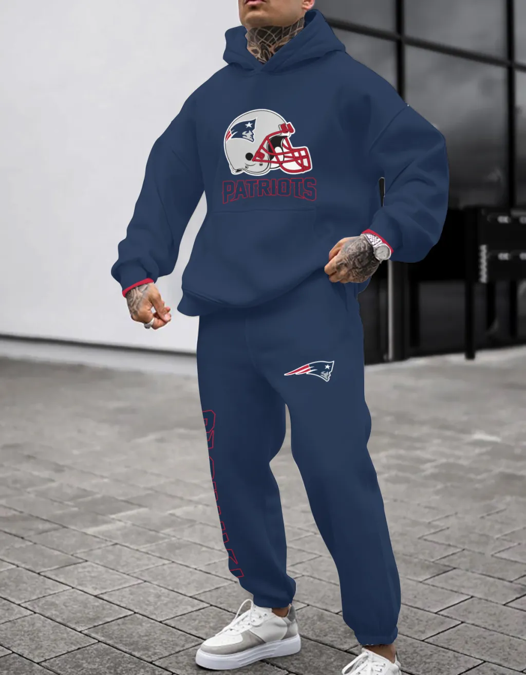 New England Patriots Pullover Hoodie And Sweatpants Set