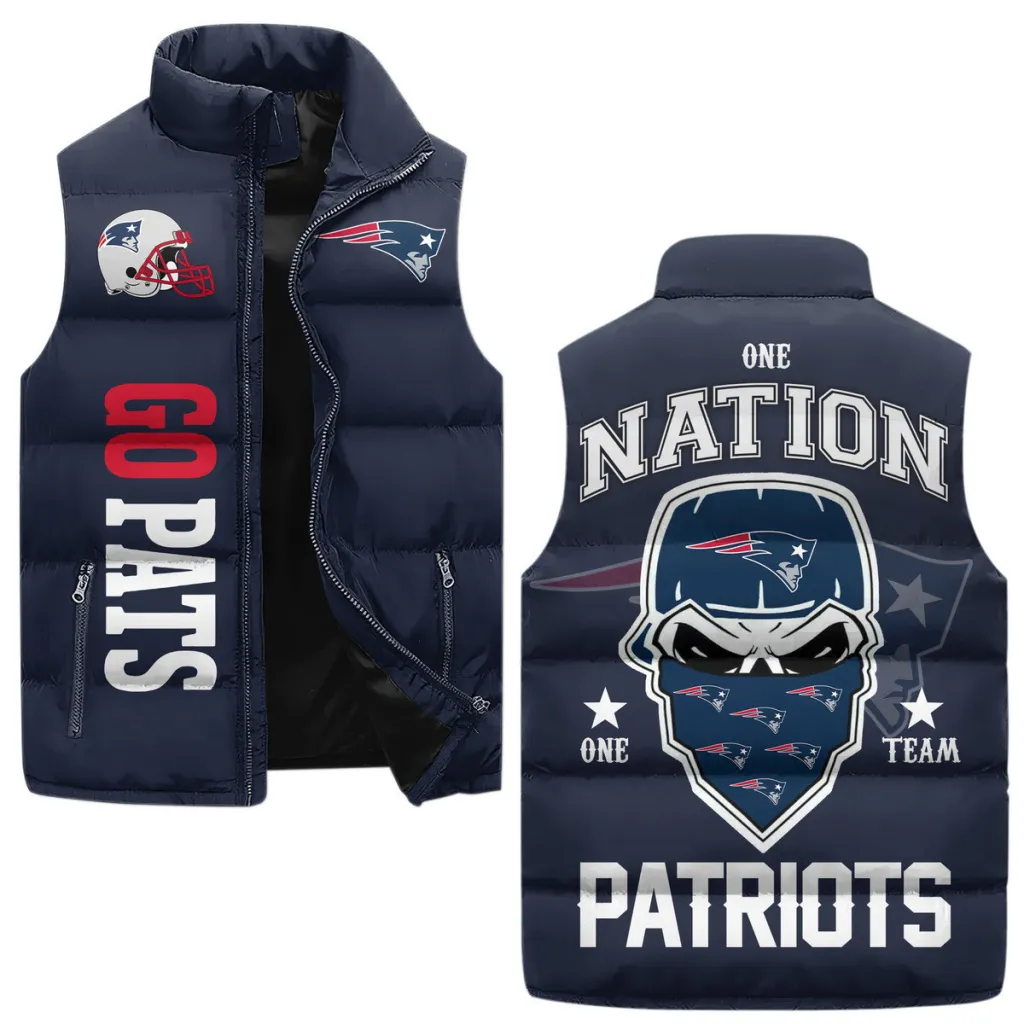 New England Patriots Sleeveless Premium Puffer Jacket For Men