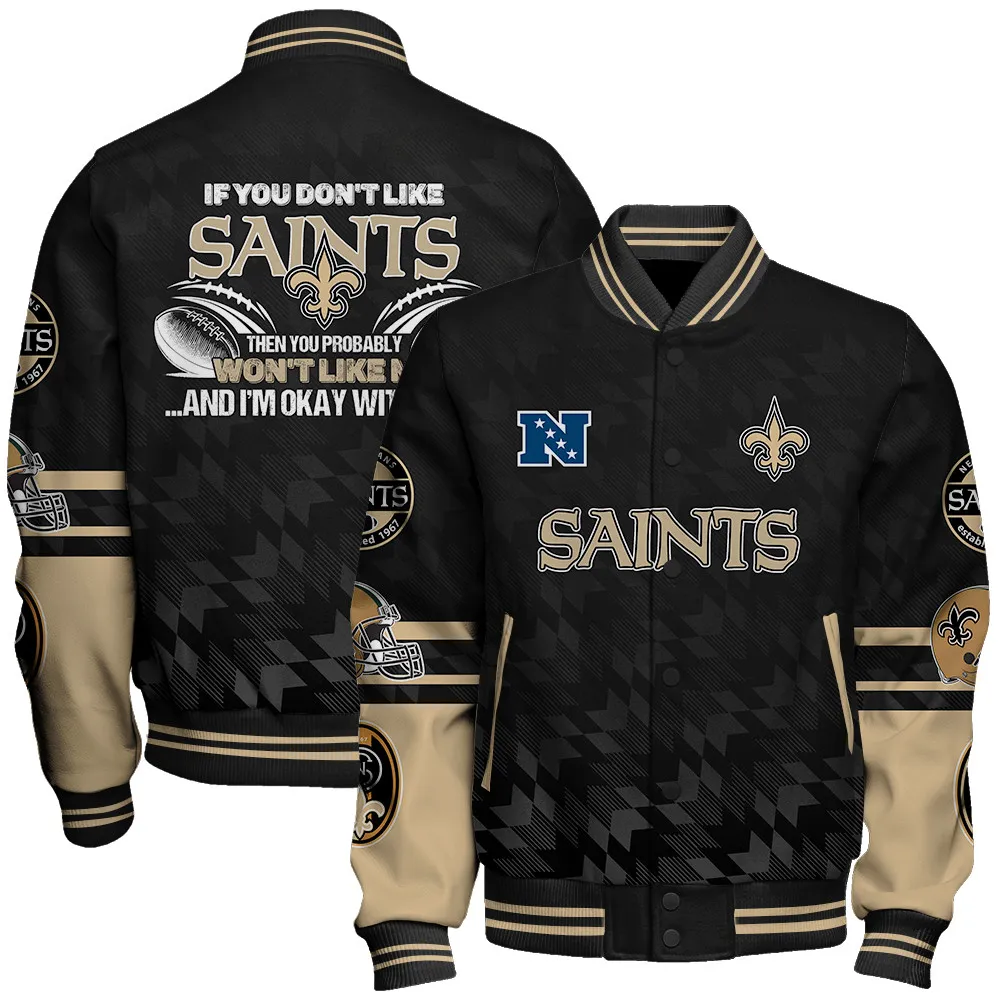 New Orleans Saints Football Unisex Varsity Jacket