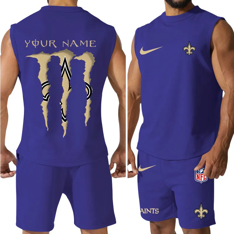 New Orleans Saints Men’s Colorful Combo Jersey Tank Top And Shorts Set