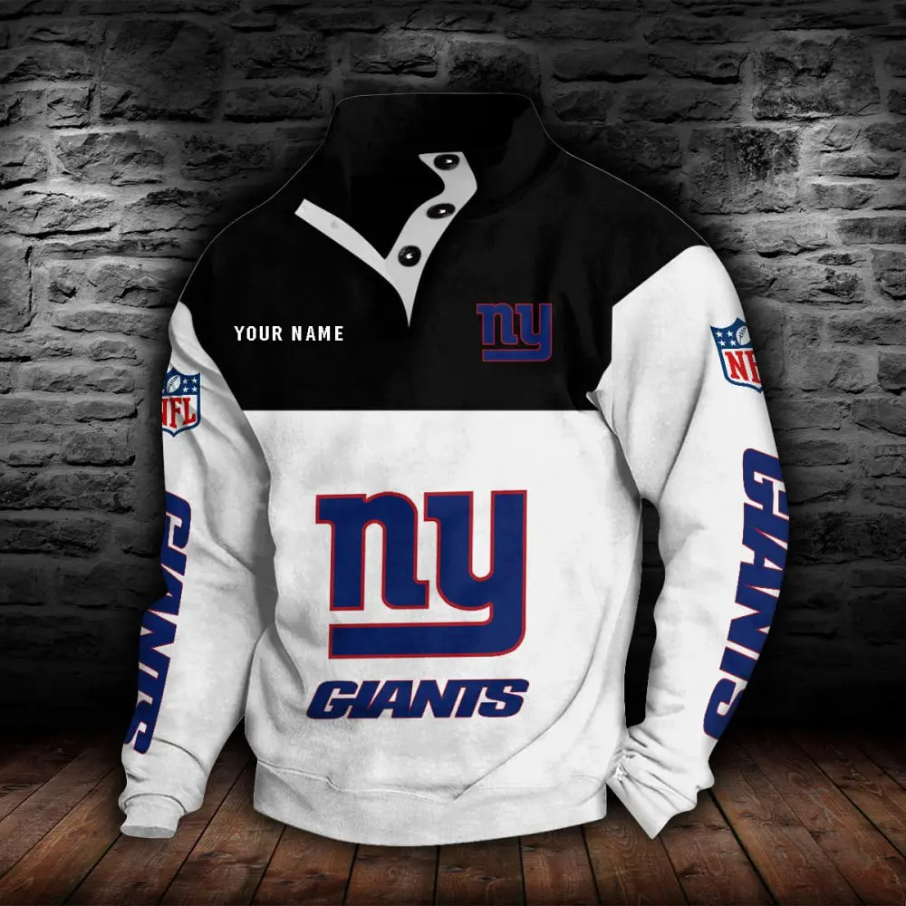 New York Giants Personalized Colorful Stand Collar Sweatshirt