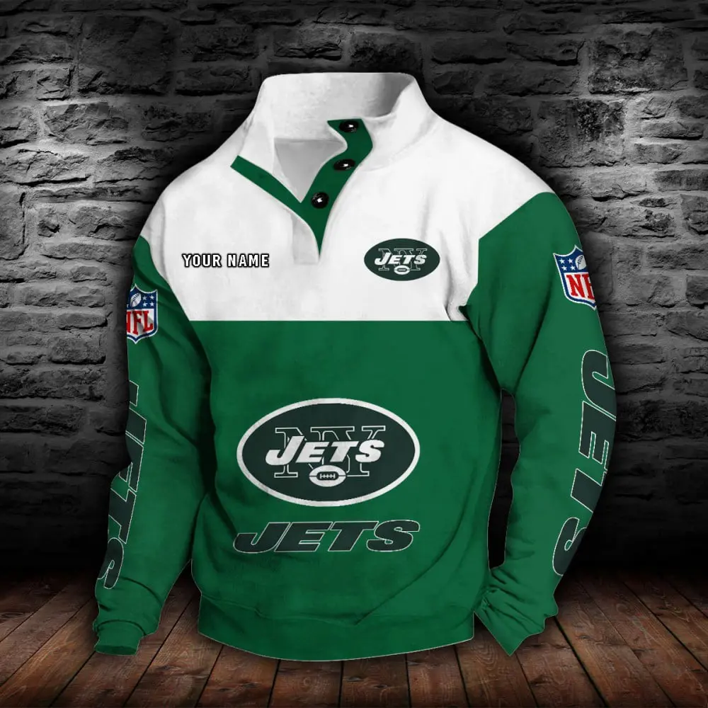 New York Jets Personalized Colorful Stand Collar Sweatshirt