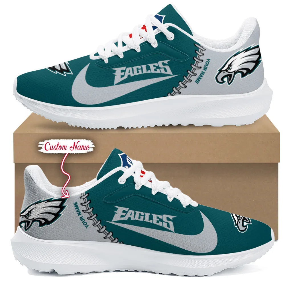 Philadelphia Eagles Lightweight Running Shoes With Patch Decor