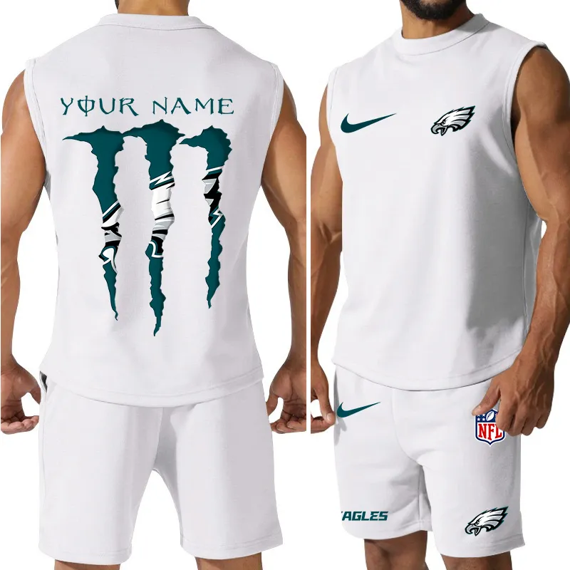 Philadelphia Eagles Men’s Colorful Combo Jersey Tank Top And Shorts Set