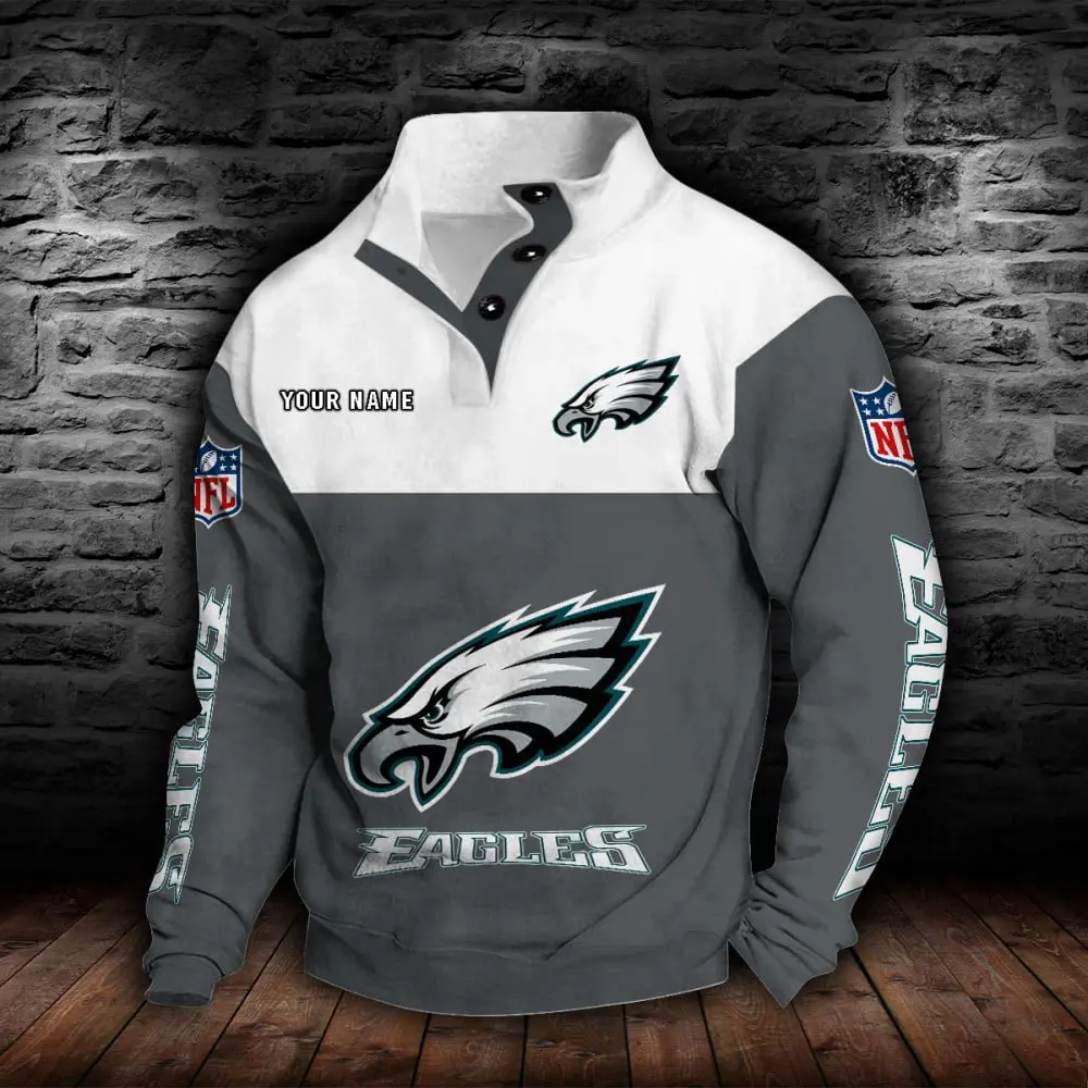 Philadelphia Eagles Personalized Colorful Stand Collar Sweatshirt