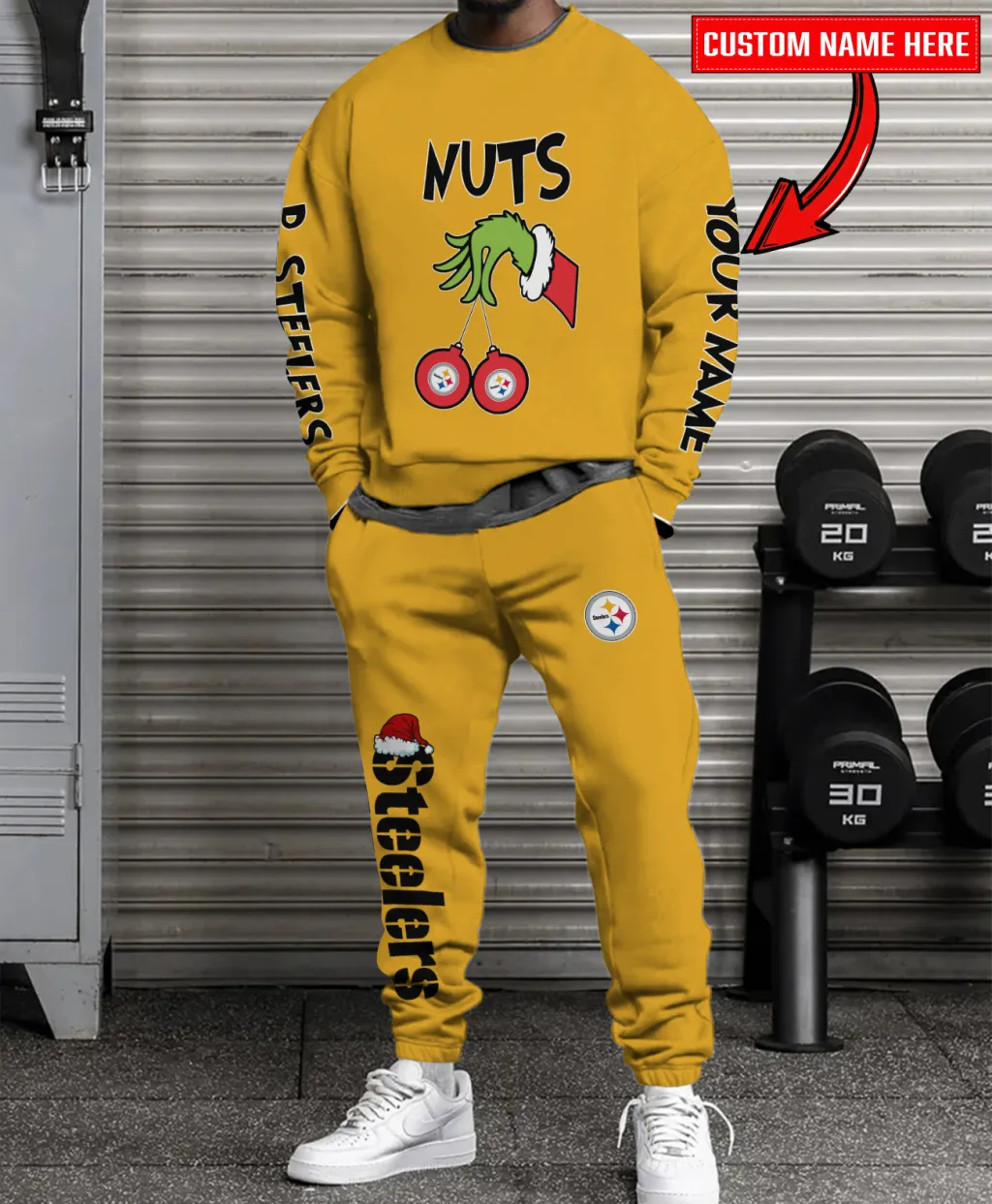 Pittsburgh Steelers Christmas Sweatshirt & Sweatpants Set