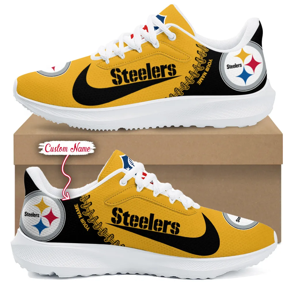 Pittsburgh Steelers Lightweight Running Shoes With Patch Decor