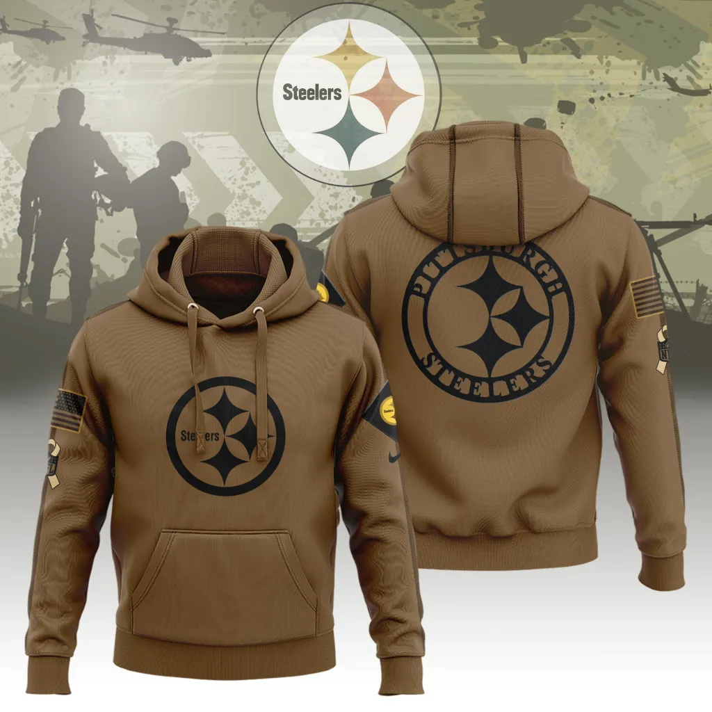 Pittsburgh Steelers Limited Edition Brown Veterans Hoodie