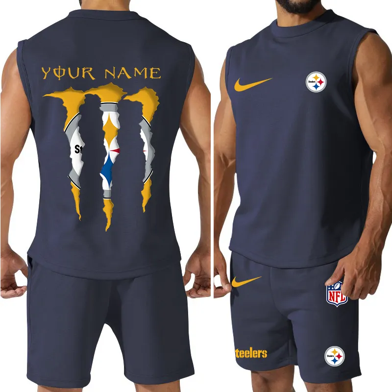 Pittsburgh Steelers Men’s Colorful Combo Jersey Tank Top And Shorts Set