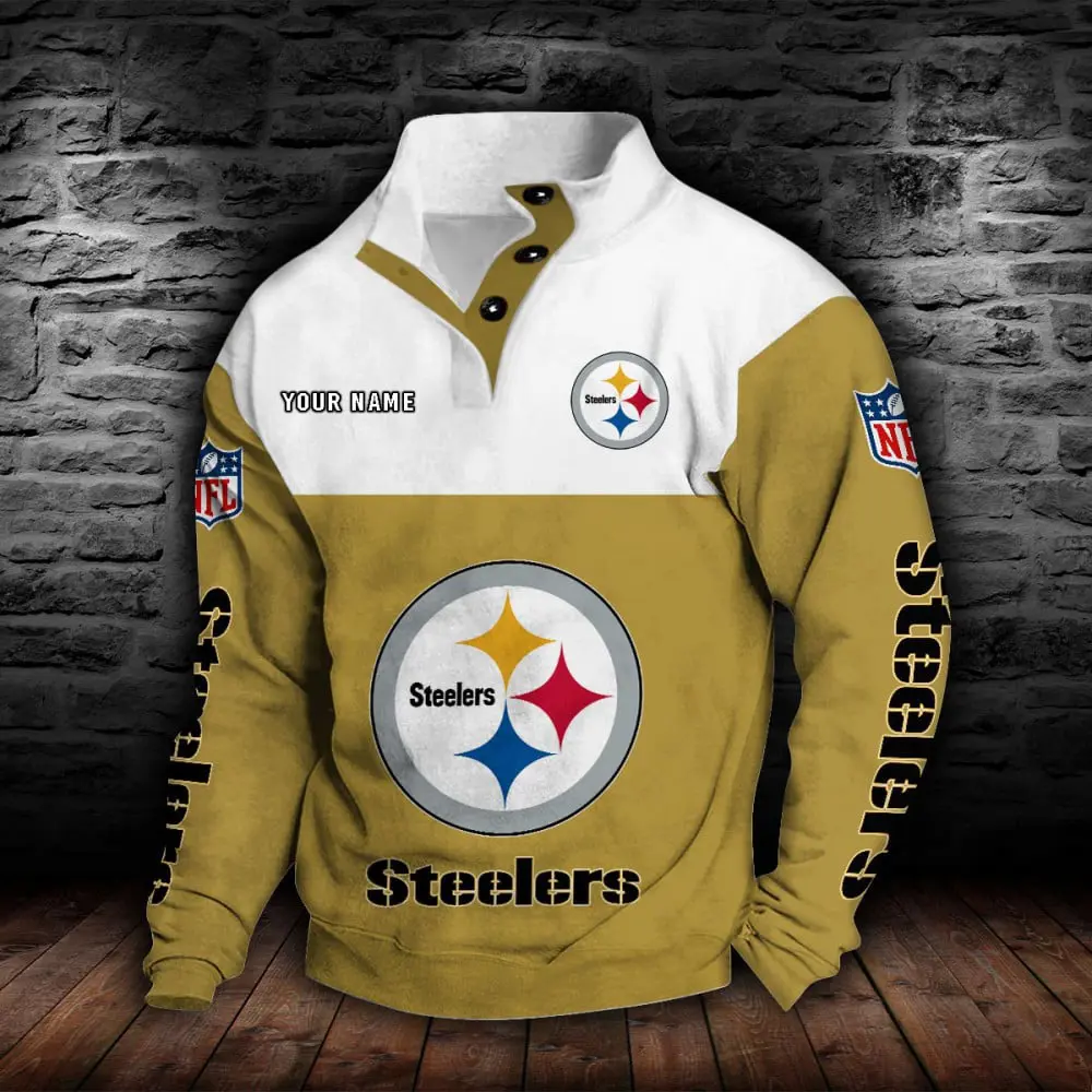 Pittsburgh Steelers Personalized Colorful Stand Collar Sweatshirt