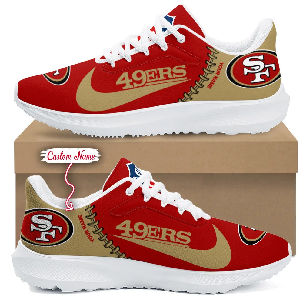 San Francisco 49Ers Lightweight Running Shoes With Patch Decor