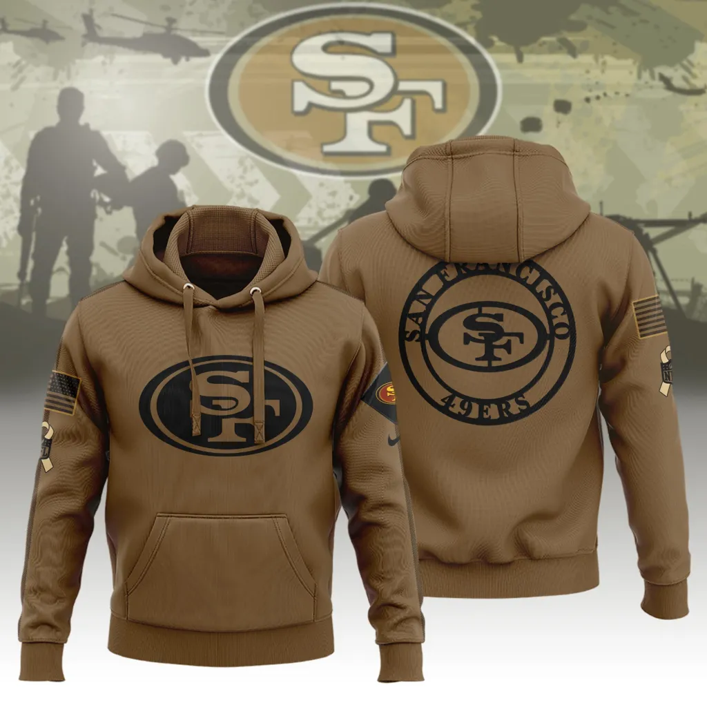 San Francisco 49Ers Limited Edition Brown Veterans Hoodie