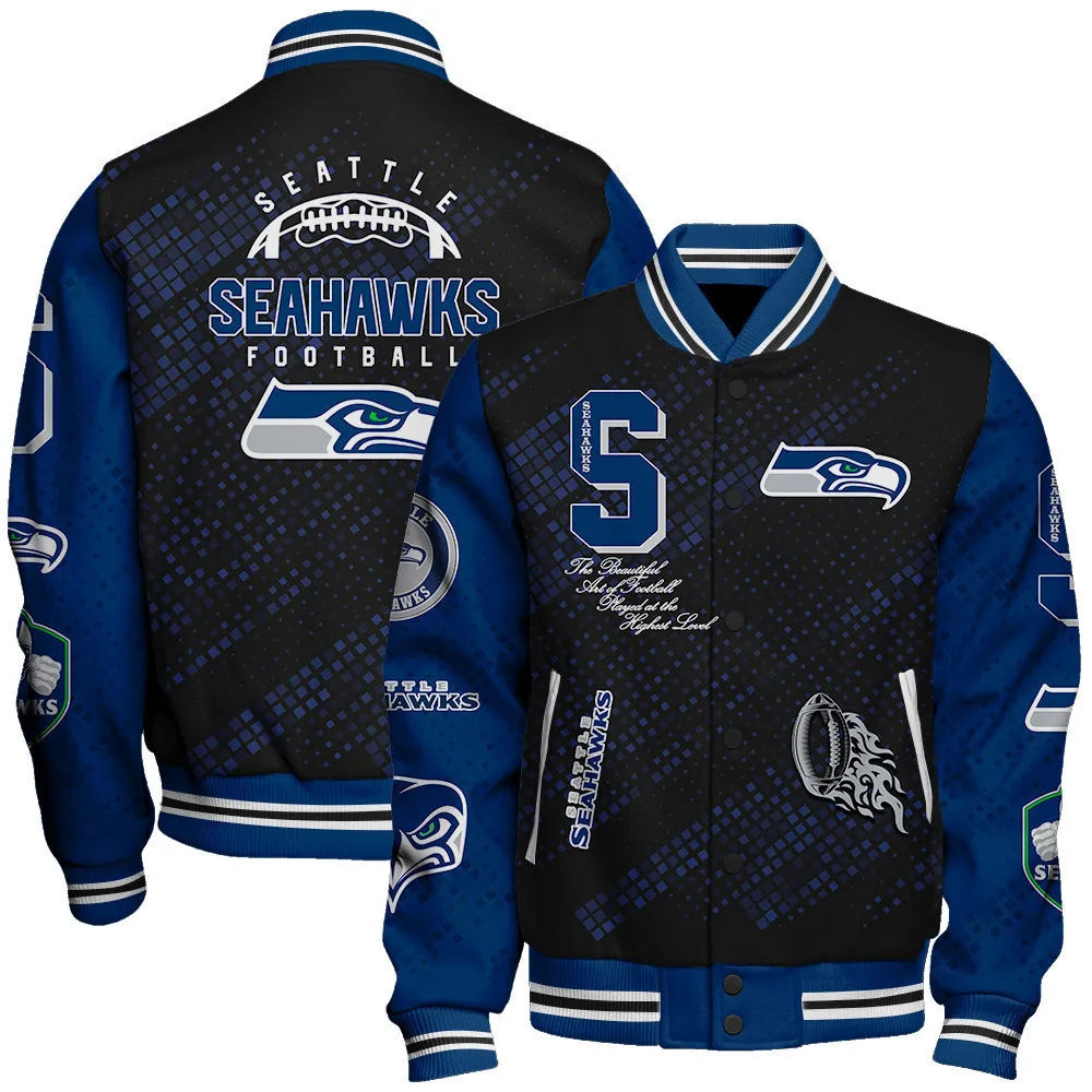 Seattle Seahawks Football Unisex Varsity Jacket –