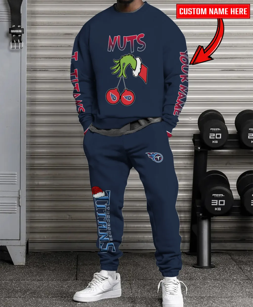 Tennessee Titans Christmas Sweatshirt & Sweatpants Combo Set