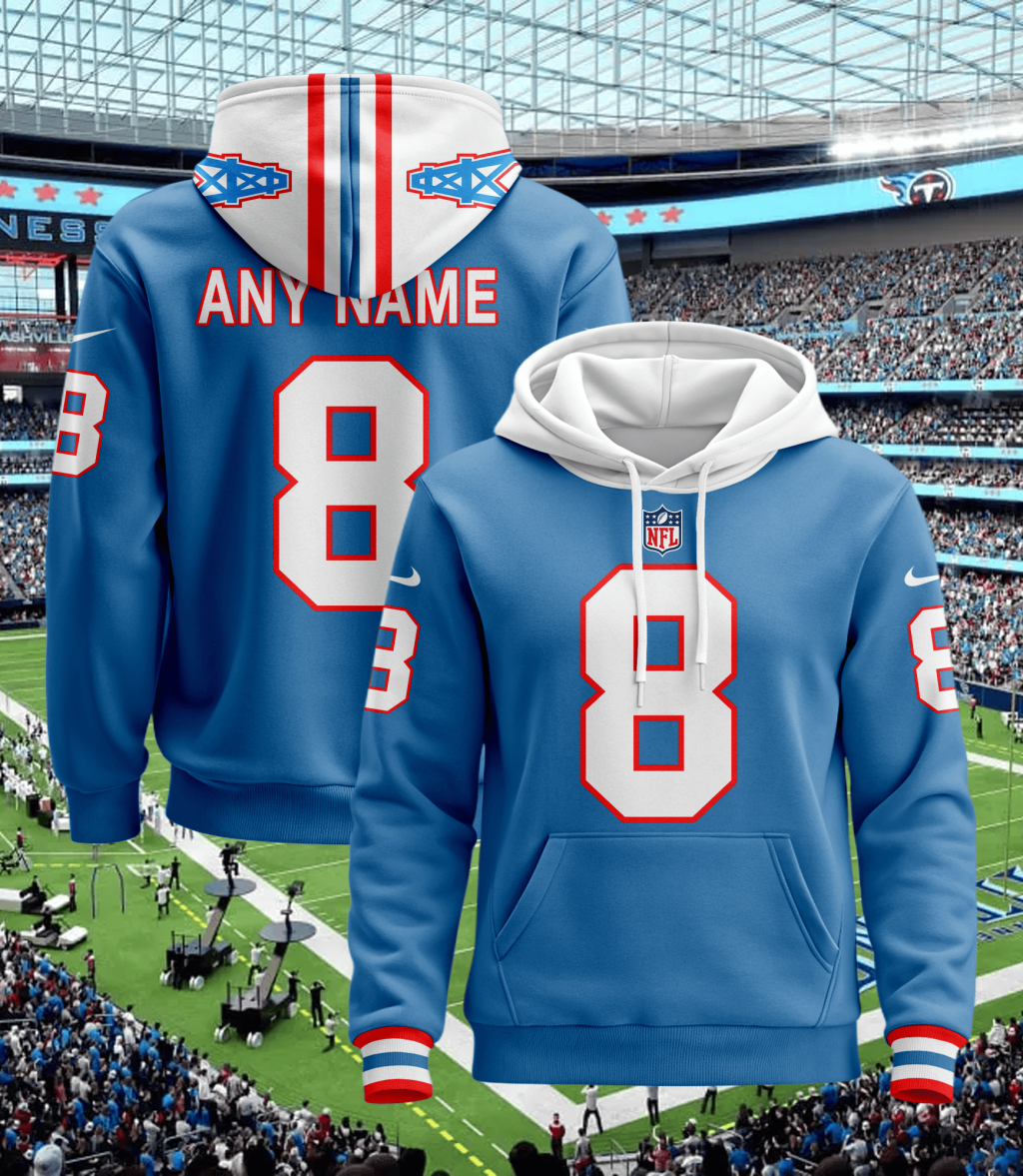 Tennessee Titans Personalized Football Hoodie Style Jersey