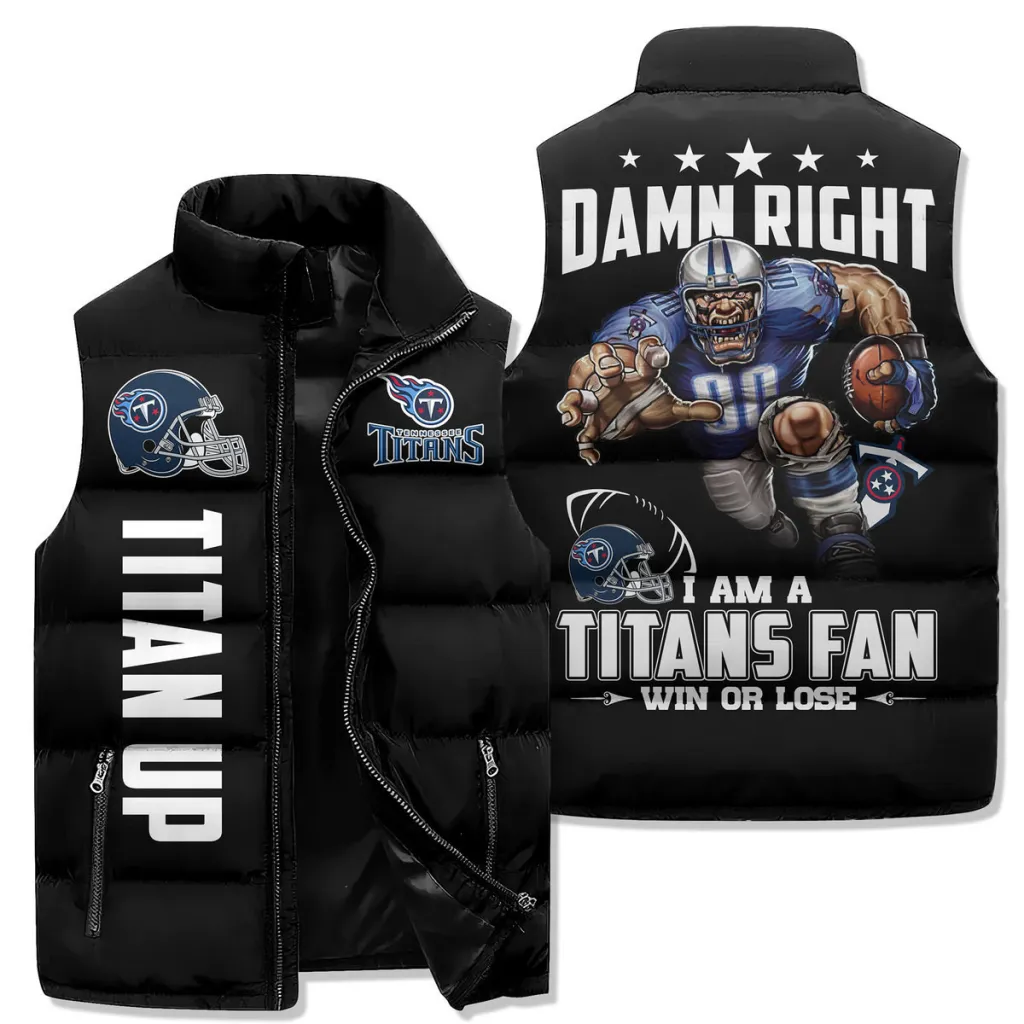 Tennessee Titans Premium Sleeveless Puffer Jacket New Collection