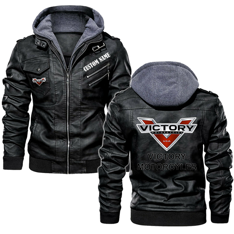 Victory Motorcycles Leather Winter Jacket – Warm Outerwear For Men