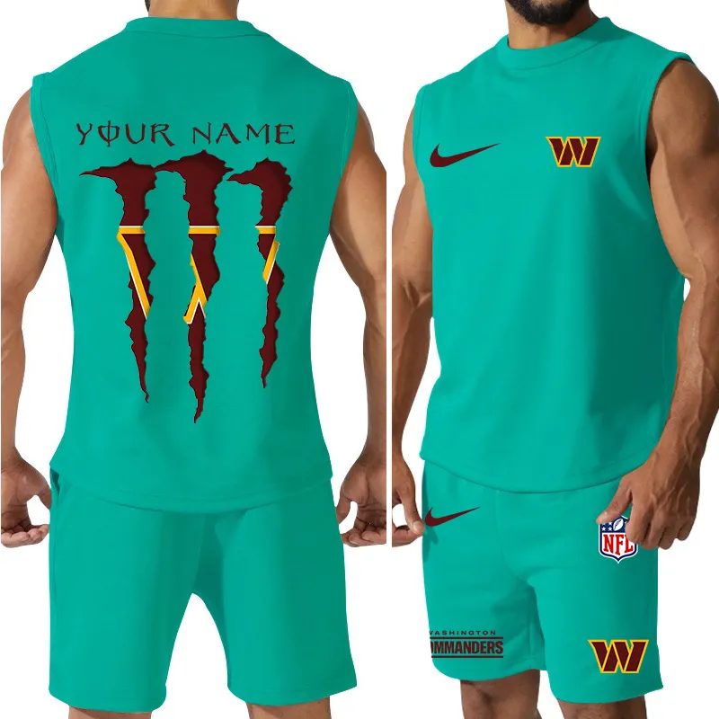 Washington Commanders Men’s Colorful Combo Jersey Tank Top And Shorts Set