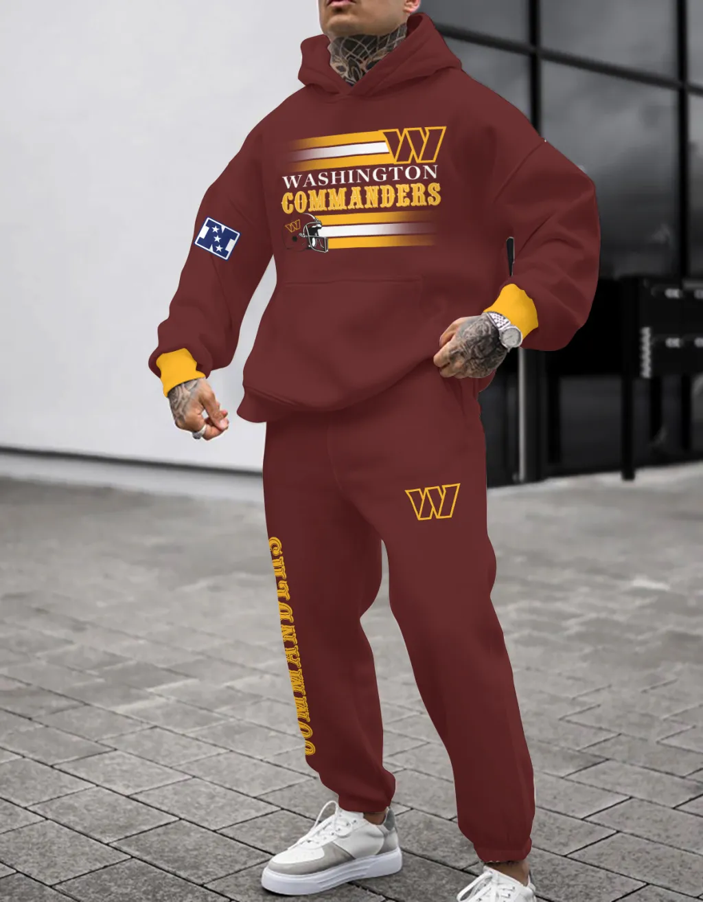 Washington Commanders Pullover Hoodie And Sweatpants Set