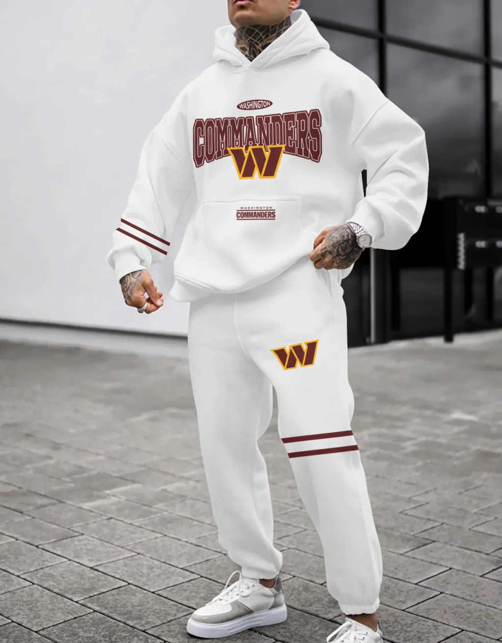 Washington Commanders Pullover Hoodie And Sweatpants Set