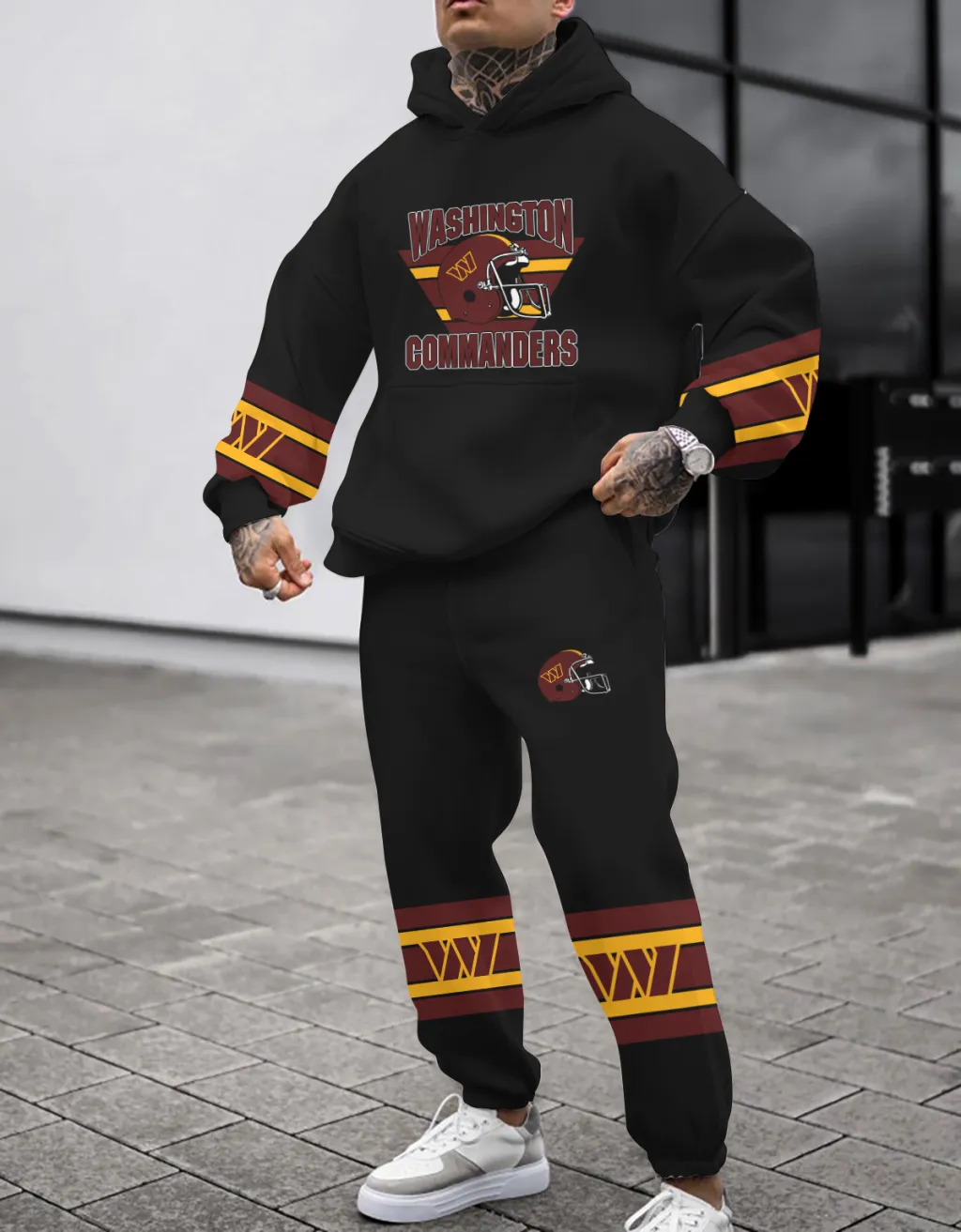 Washington Commanders Pullover Hoodie And Sweatpants Set