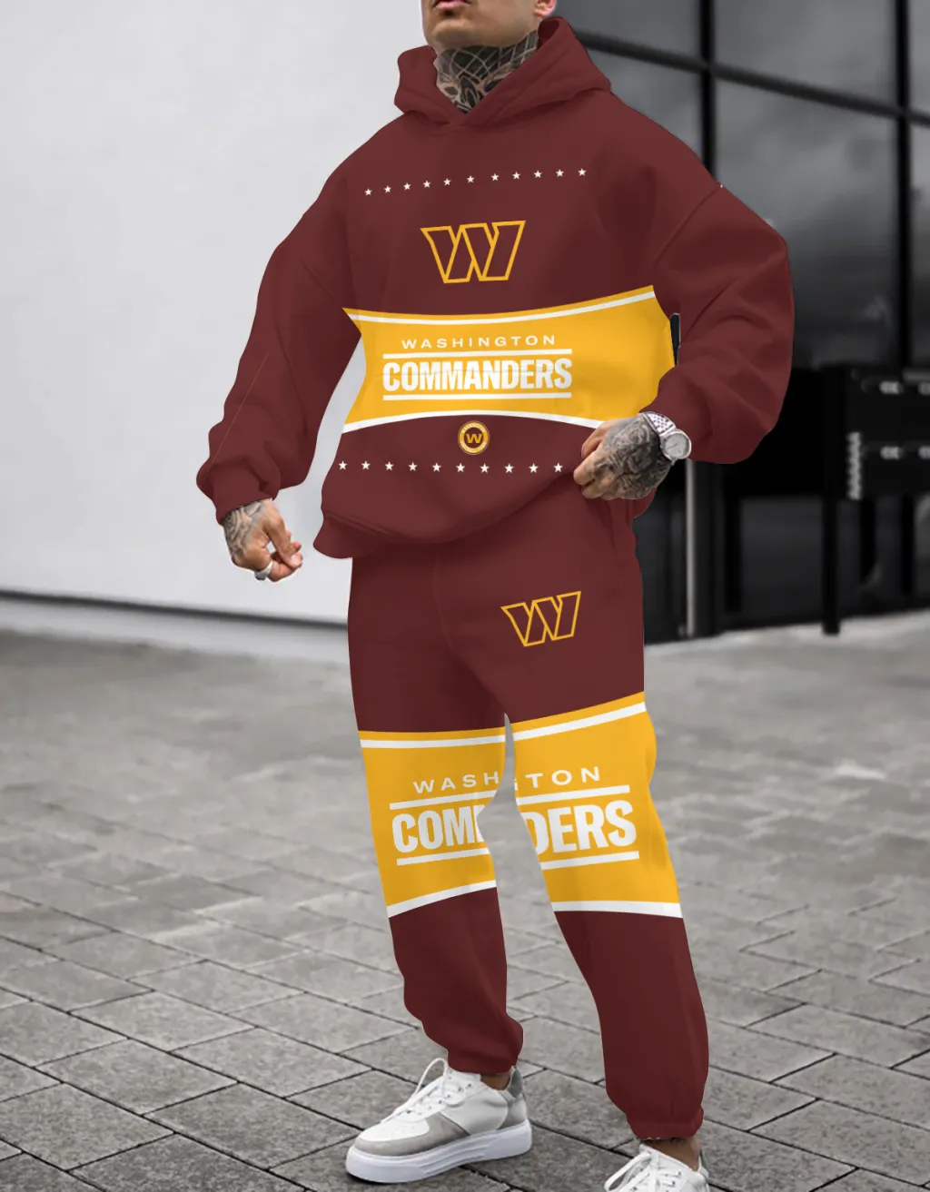 Washington Commanders Pullover Hoodie And Sweatpants Set