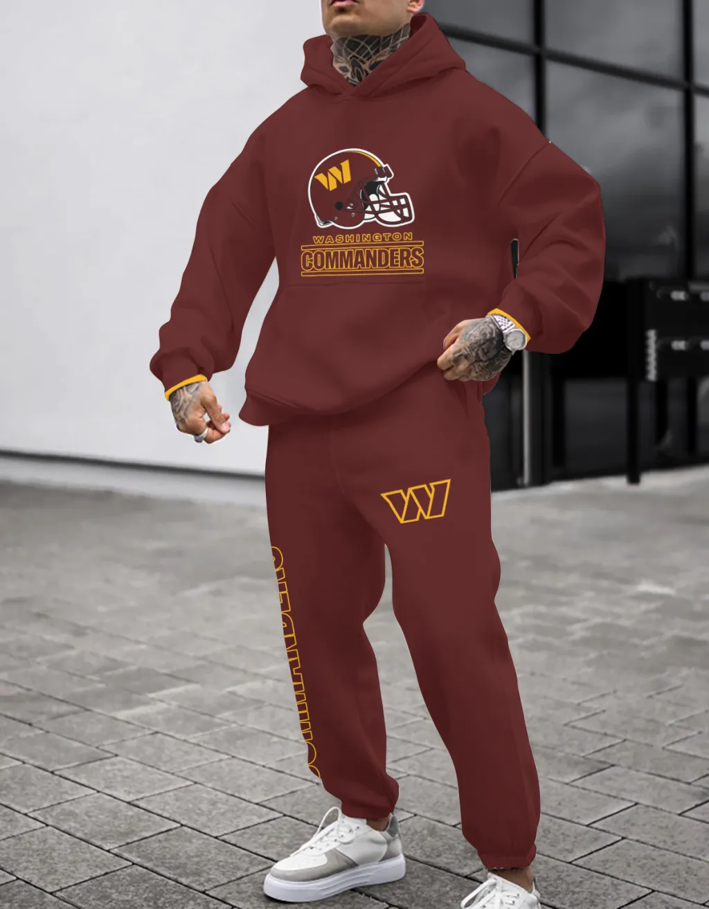 Washington Commanders Pullover Hoodie And Sweatpants Set