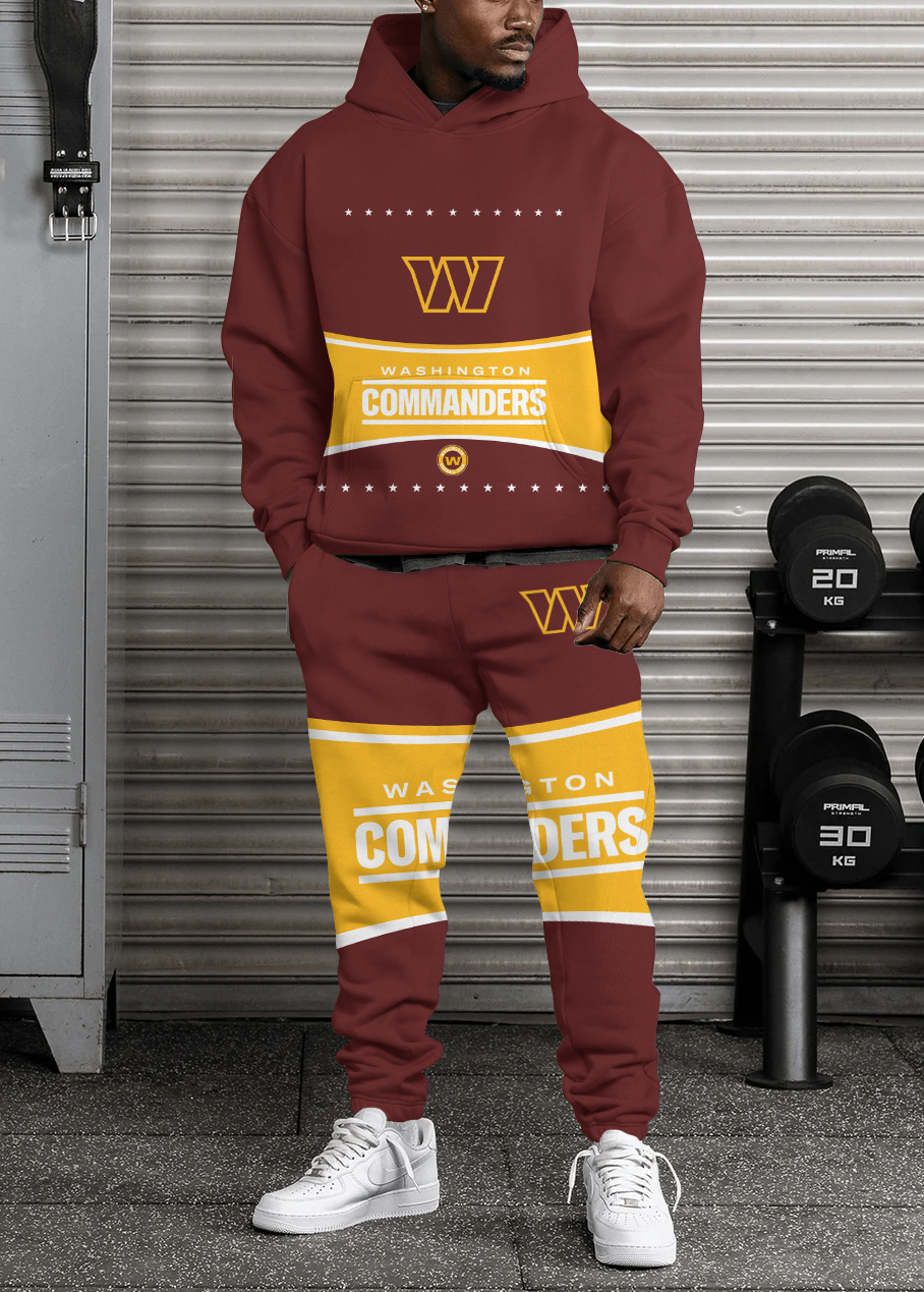 Washington Commanders Pullover Hoodie And Sweatpants Set