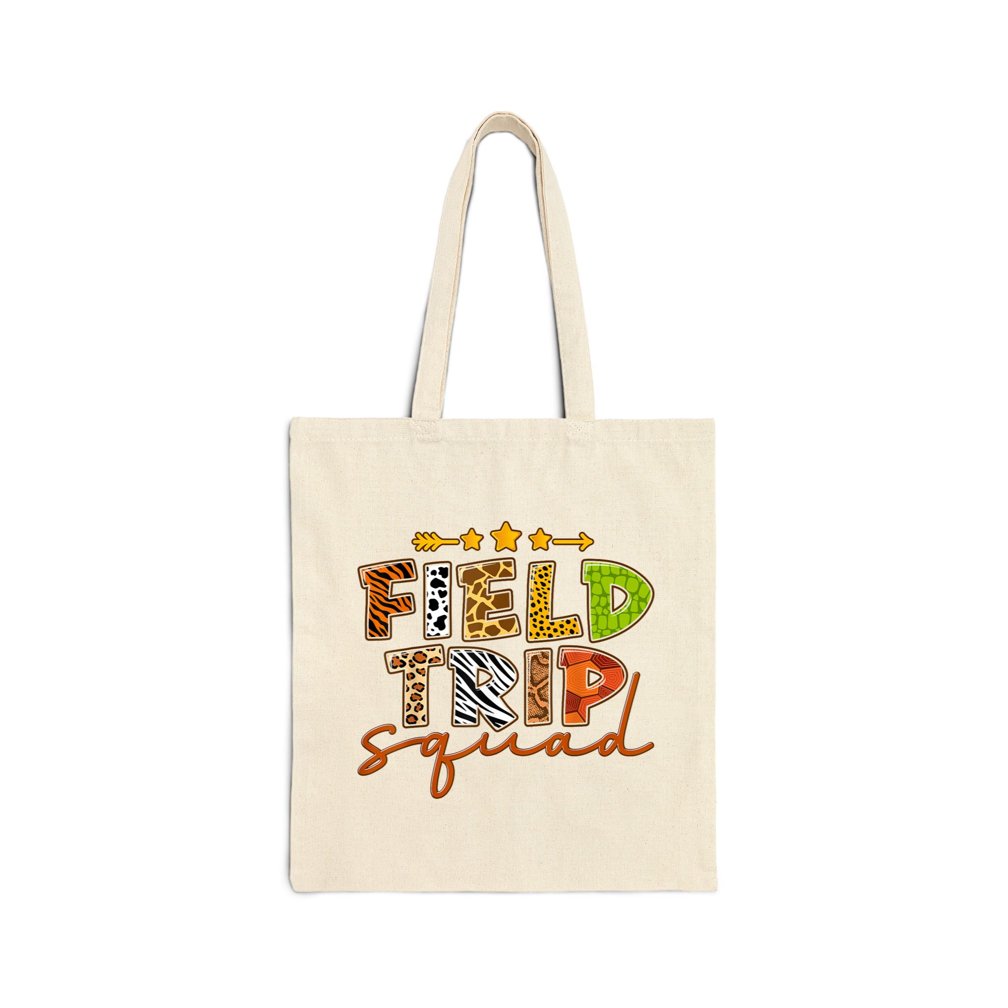 Zoo Field Trip Squad Matching Students Teacher Boys Girls Cotton Canvas Tote Bag